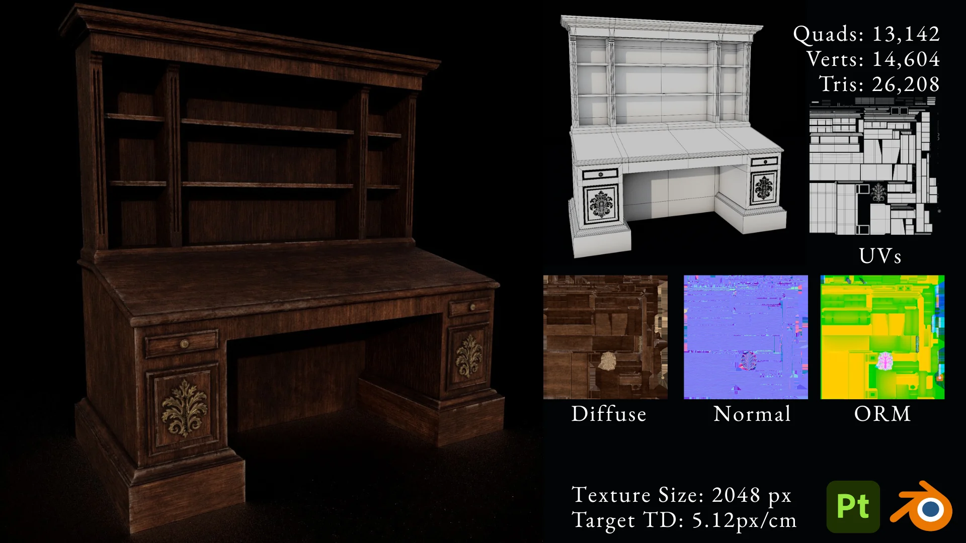 Desk showcase